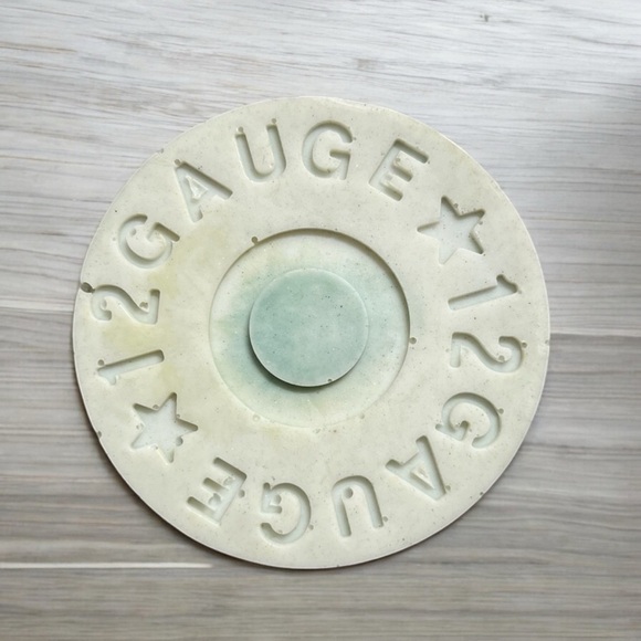 Pine tree 12 gauge bullet handmade soap 3x3 inch & 5oz donkey milk base - Picture 2 of 3